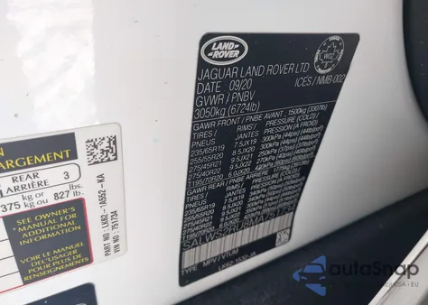 2021 Land Rover Range Rover Sport Hst Mhev z USA, uszkodzony, nr VIN SALWS2RU8MA751734